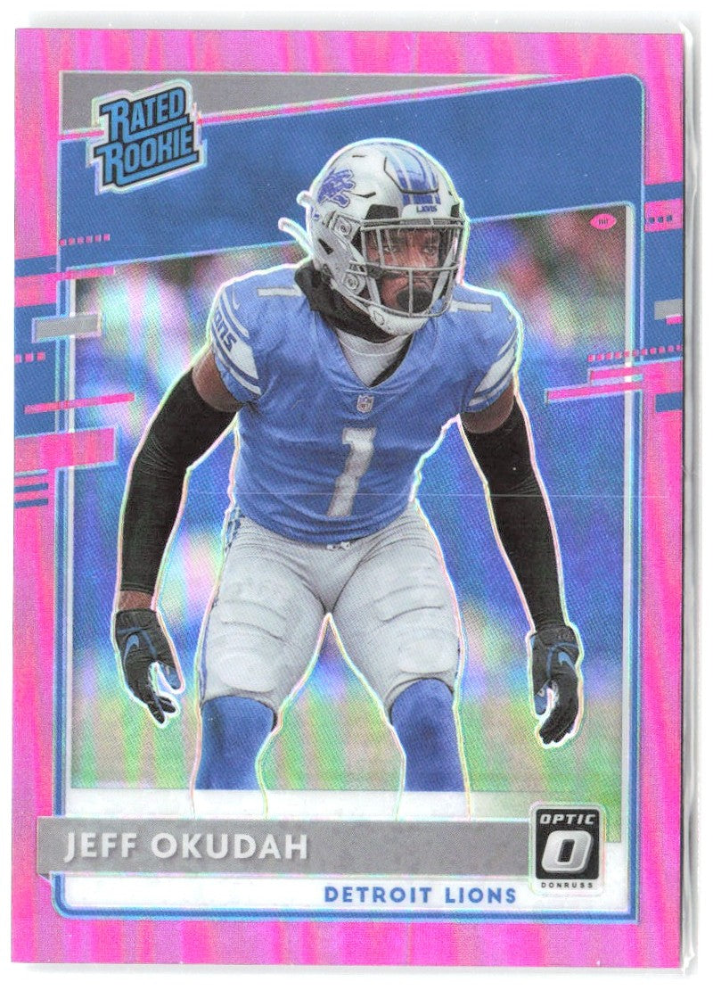 Jeff Okudah Donruss Optic - Pink 193 2020 Detroit Lions