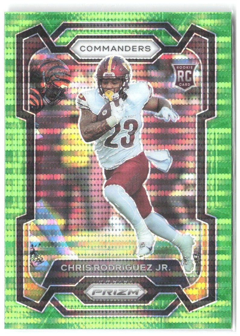 Chris Rodriguez Jr. Prizm - Neon Green Pulsar 398 2023 Washington Commanders