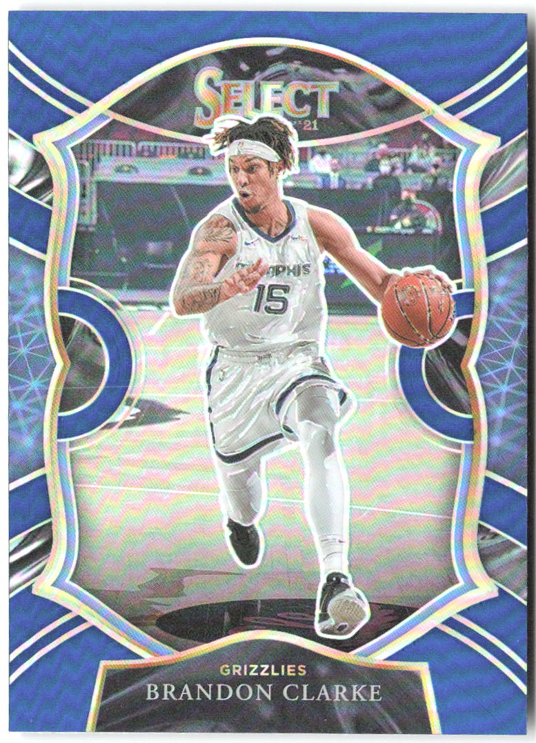 Brandon Clarke Panini Select - Blue Prizms 55 2020-21 Memphis Grizzlies