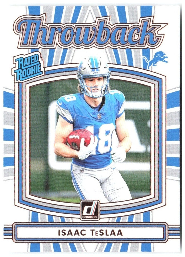 Isaac TeSlaa Donruss - Rated Rookies Throwback 22 2025 Detroit Lions