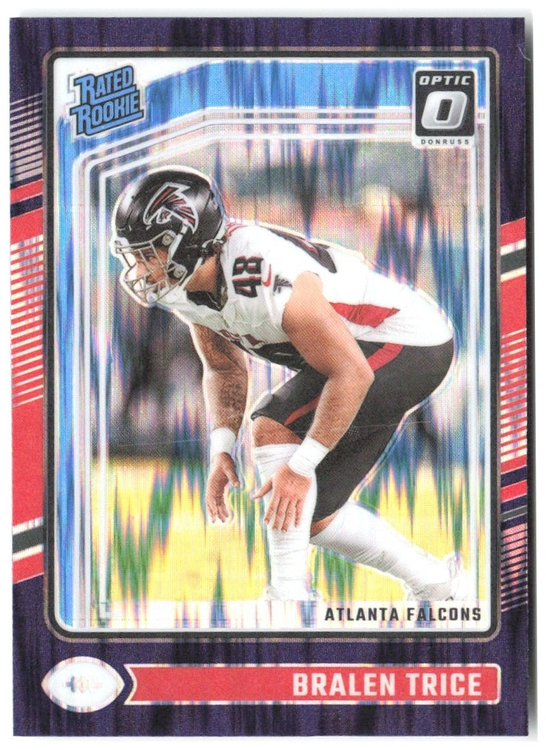 Bralen Trice Donruss Optic - Purple Shock 212 2024 Atlanta Falcons