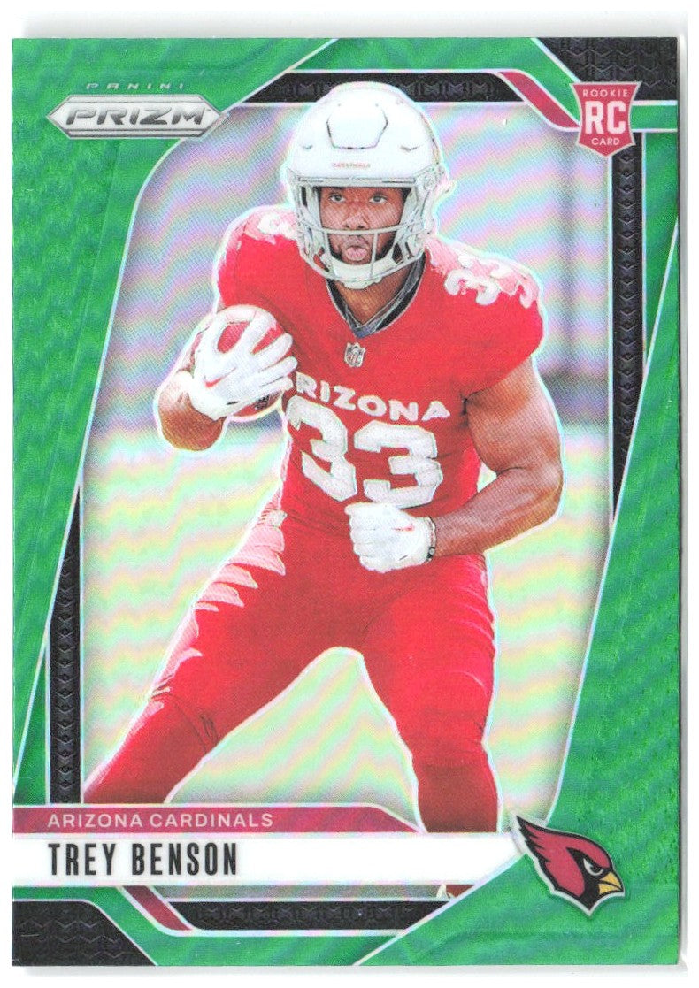 Trey Benson Panini Prizm - Green 392 2024 Arizona Cardinals