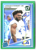 Josaiah Stewart Donruss - Press Proofs Green 376 2025 Los Angeles Rams
