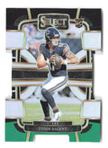 Tyson Bagent Panini Select Black and Green Prizms Die Cuts 18 2023 Chicago Bears