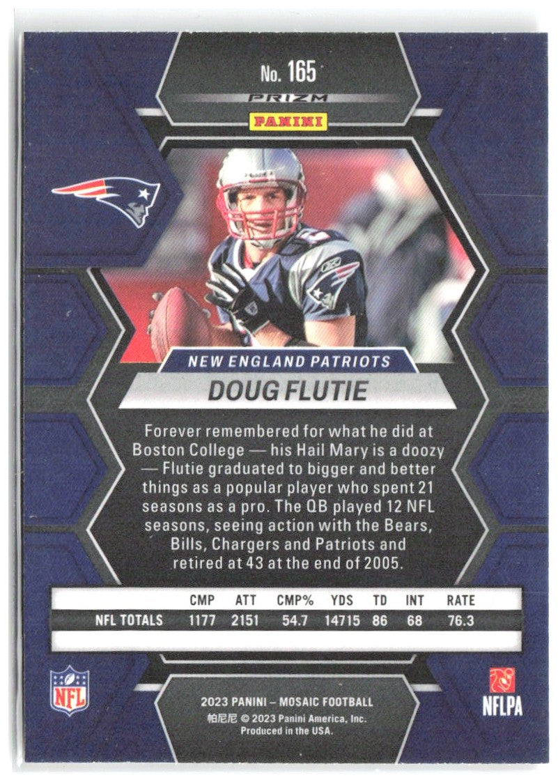 Doug Flutie Panini Mosaic - Red Mosaic 165 2023 New England Patriots