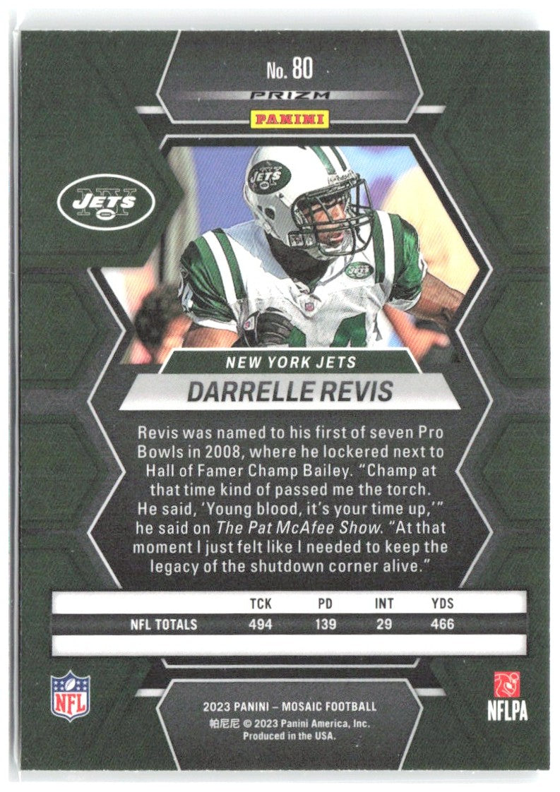 Darrelle Revis Panini Mosaic - Silver 80 2023 New York Jets