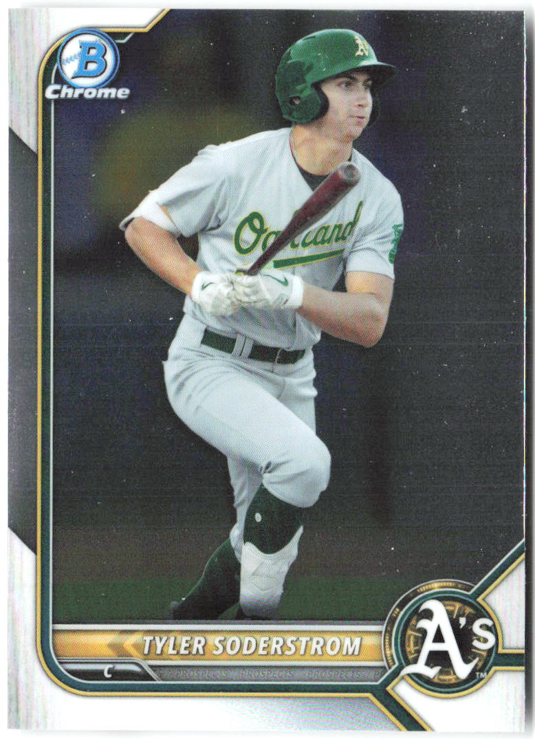 Tyler Soderstrom Bowman - Chrome Prospects BCP-41 2022 Oakland Athletics
