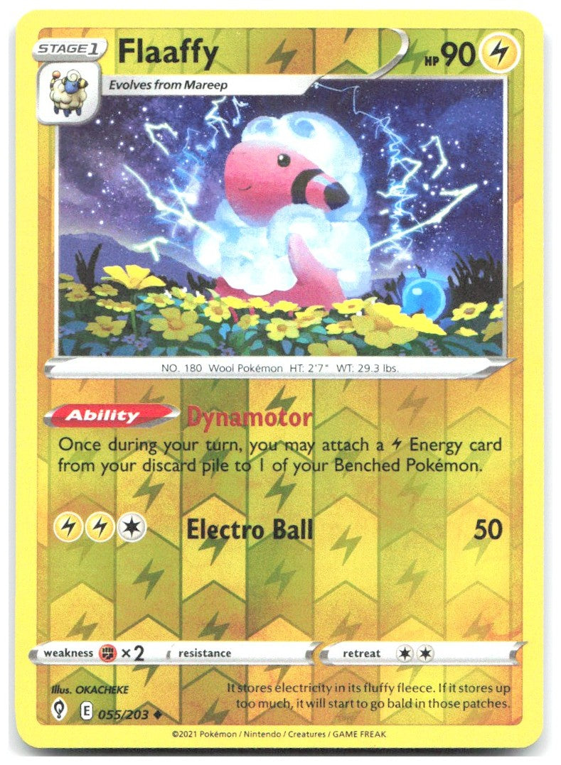 Flaaffy Reverse Holo Uncommon SWSH07 Evolving Skies 055/203 NM OKACHEKE