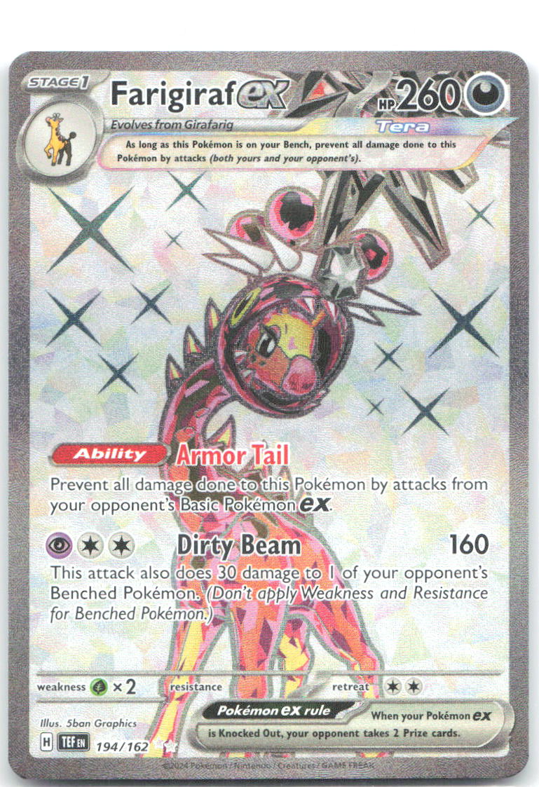 Farigiraf ex Holo Ultra Rare SV05: Temporal Forces 194/162 NM 5ban Graphics
