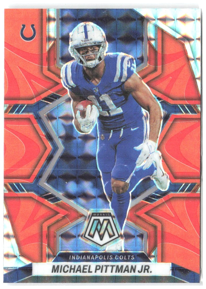 Michael Pittman Jr. Mosaic - Mosaic Reactive Orange 84 2022 Indianapolis Colts