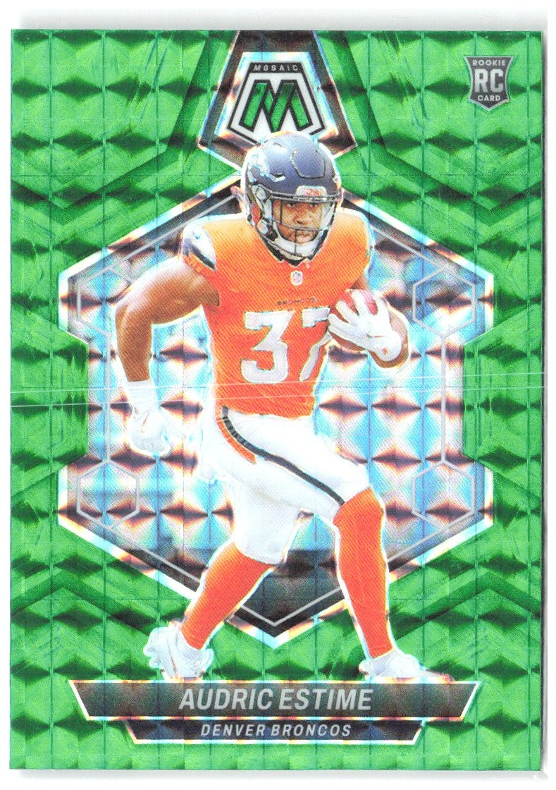 Audric Estime Panini Mosaic - Mosaic Green 392 2024 Denver Broncos