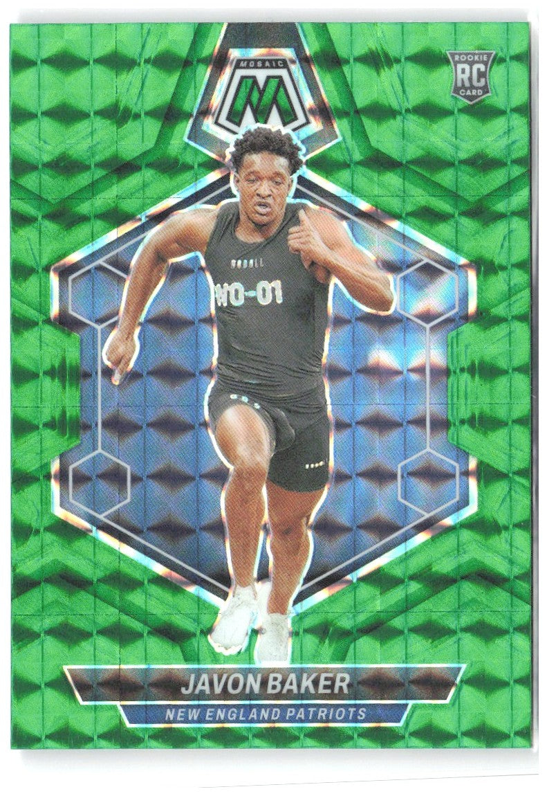 Javon Baker Panini Mosaic - Mosaic Green 380 2024 New England Patriots