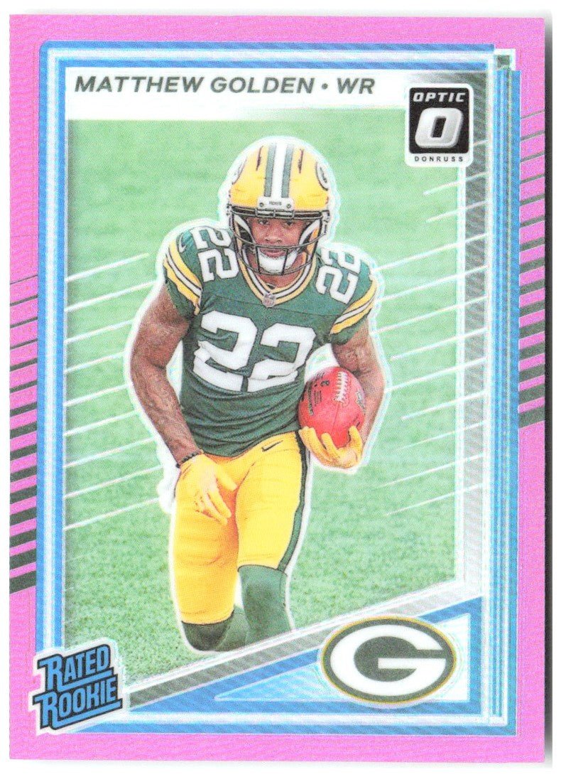 Matthew Golden Donruss - Optic Rated Rookies Pink 311 2025 Green Bay Packers