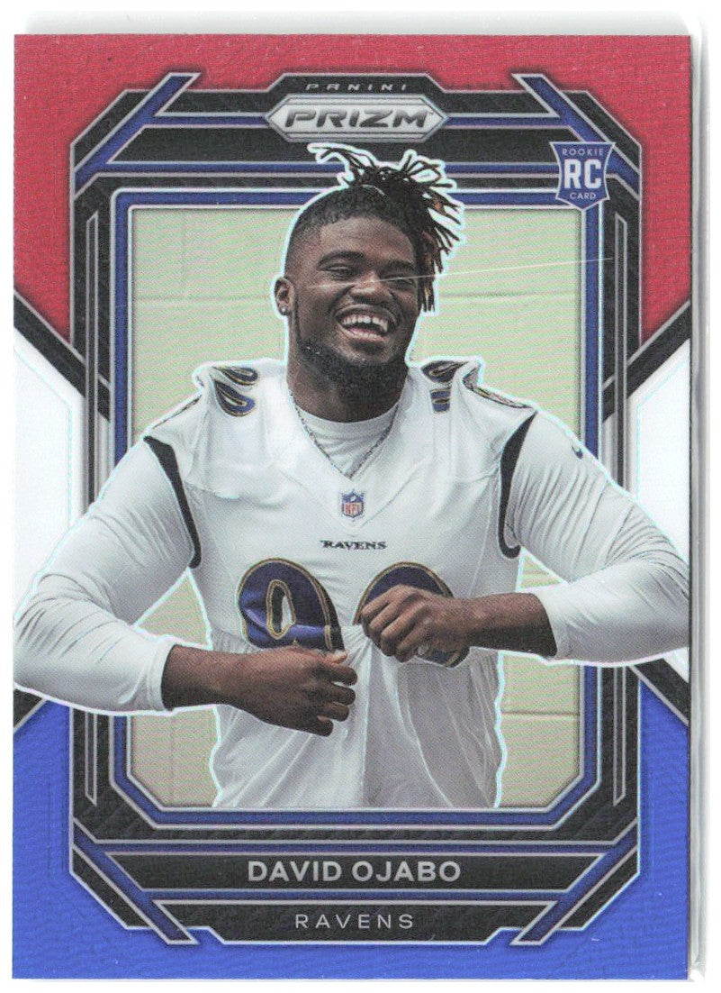 David Ojabo Panini Prizm - Red White and Blue 388 2022 Baltimore Ravens