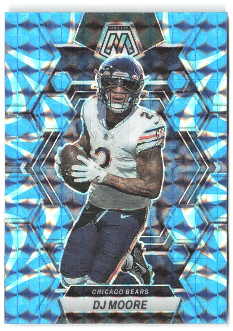 DJ Moore Panini Mosaic - Reactive Blue Mosaic 34 2023 Chicago Bears