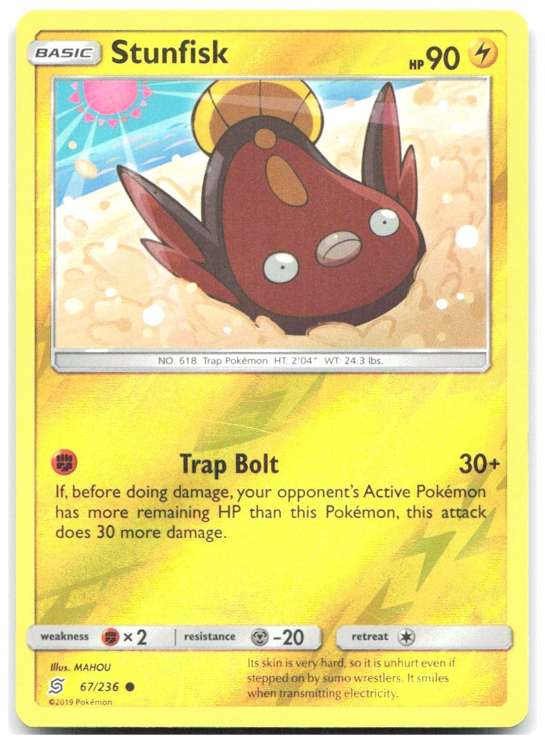 Stunfisk Reverse Holo Common SM Unified Minds 67/236 NM MAHOU