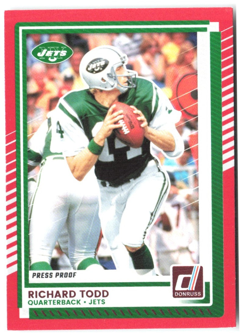 Richard Todd Donruss - Press Proofs Red 14 2025 New York Jets