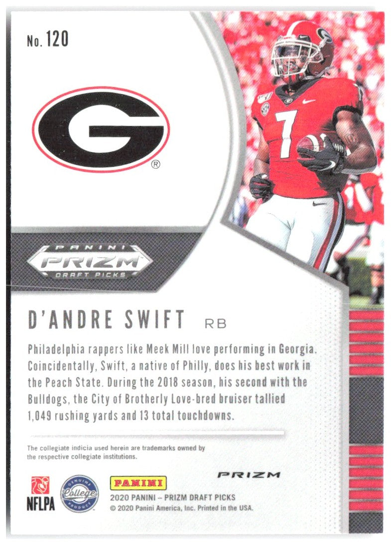 D'Andre Swift Panini Prizm Draft Picks - Prizms Red 120 2020 Georgia Bulldogs
