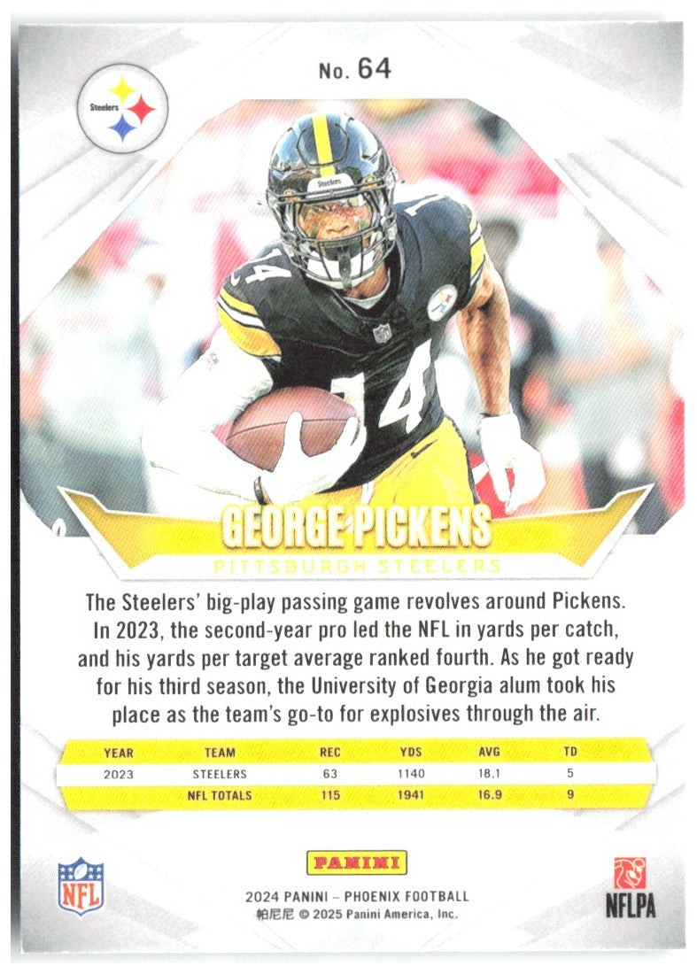 George Pickens Panini Phoenix - International 64 2024 Pittsburgh Steelers