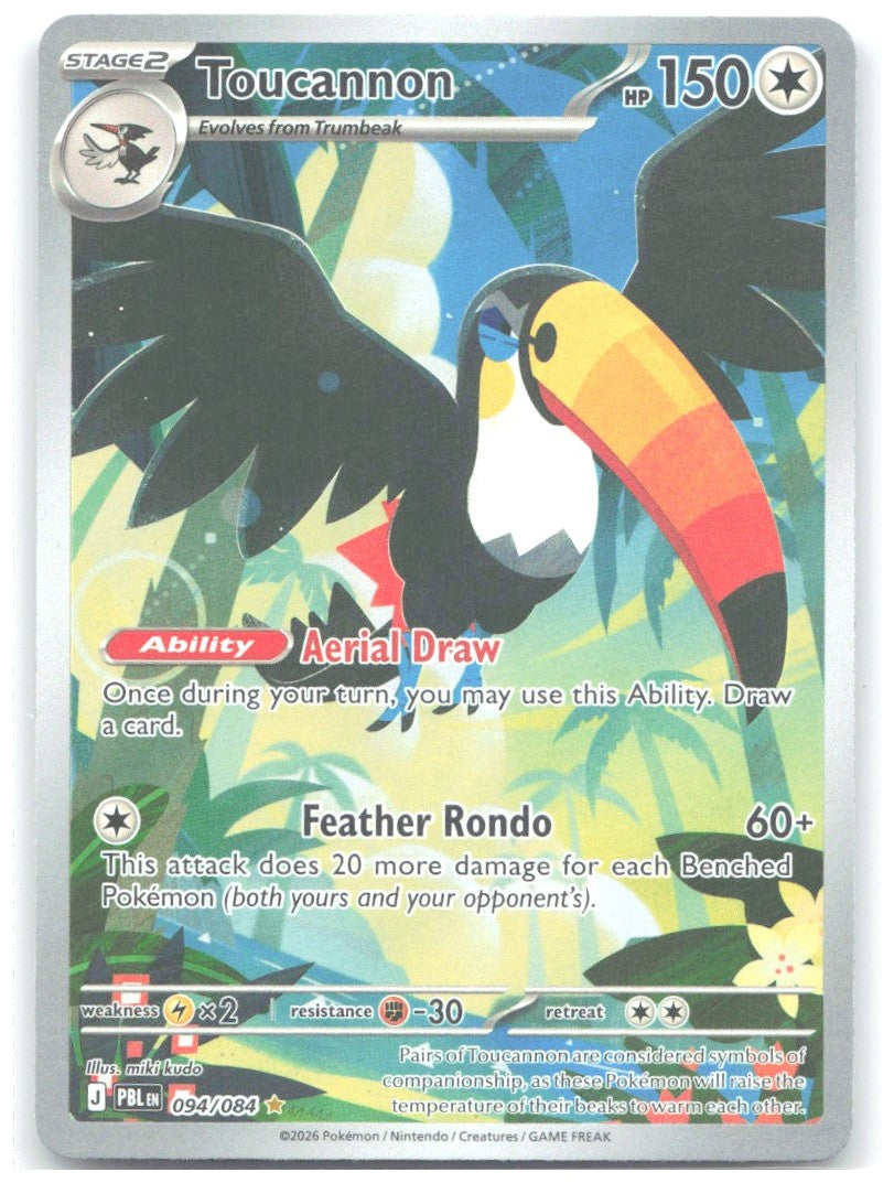 Toucannon Holo Illustration Rare ME05 Pitch Black 094/084 NM miki kudo