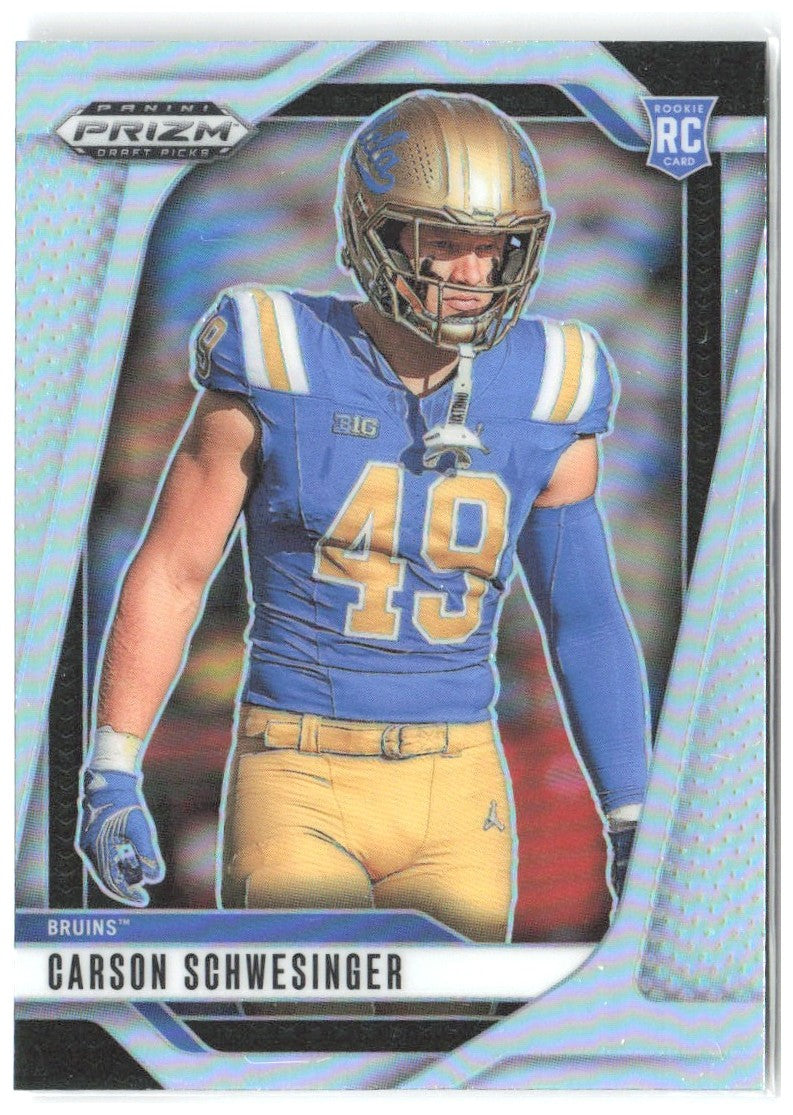Carson Schwesinger Panini Prizm Draft Picks - Prizms Silver 137 2025 UCLA Bruins