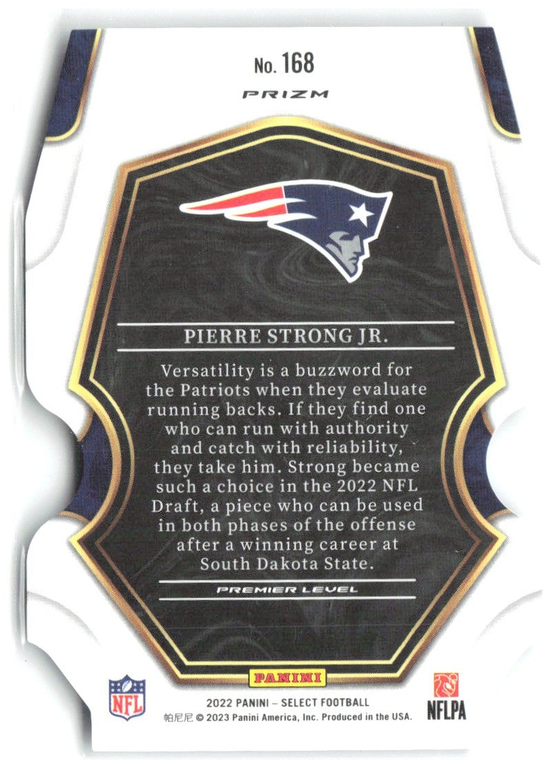 Pierre Strong Jr. Select - Silver Prizm Die Cut 168 2022 New England Patriots