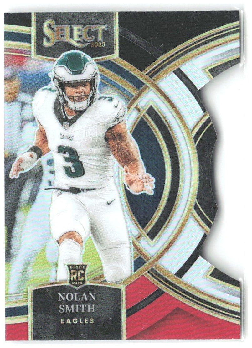 Nolan Smith Select - Black and Red Prizms Die Cuts 108 2023 Philadelphia Eagles