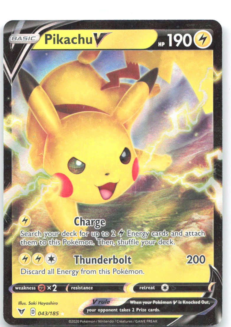 Pikachu V Holo Ultra Rare SWSH04: Vivid Voltage 043/185 NM Saki Hayashiro