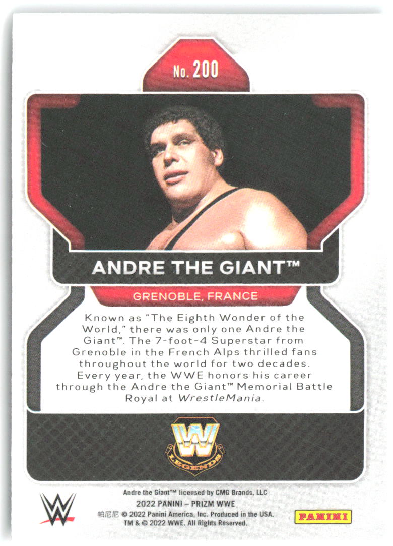 Andre The Giant Panini Prizm WWE 200 2022