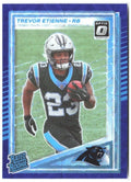 Trevor Etienne Donruss Optic Rated Rookies Blue Scope 326 2025 Carolina Panthers