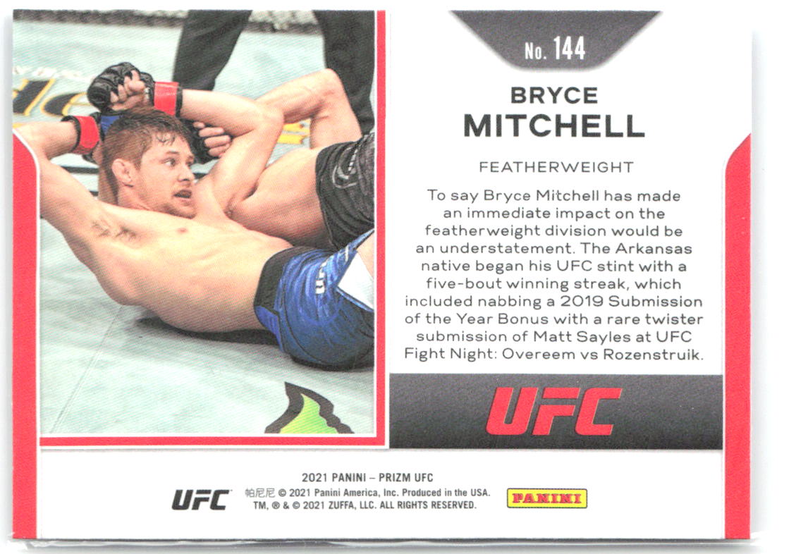 Bryce Mitchell Panini Prizm UFC 144 2021 RC