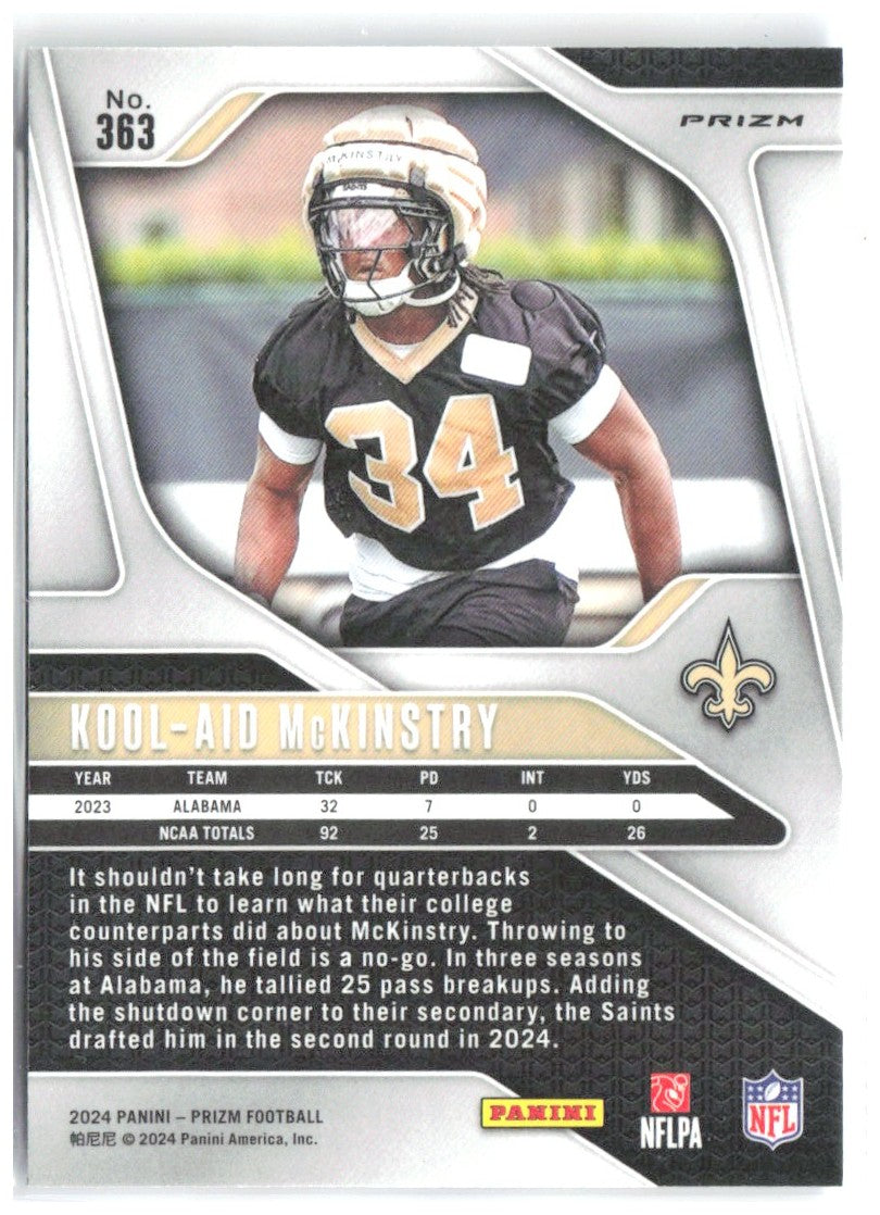 Kool-Aid McKinstry Panini Prizm - Red White and Blue 363 2024 New Orleans Saints