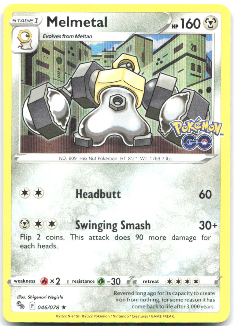 Melmetal Holo Rare Pokemon GO 046/078 NM Shigenori Negishi