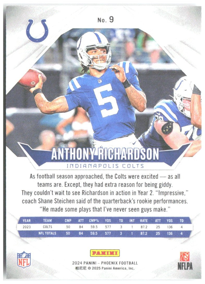 Anthony Richardson Panini Phoenix - International 9 2024 Indianapolis Colts