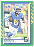 Tutu Atwell Donruss - Press Proofs Green 192 2025 Los Angeles Rams