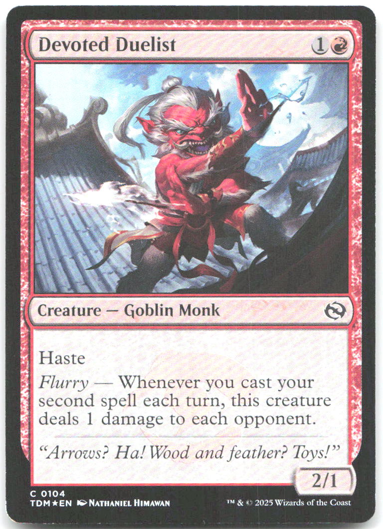 Devoted Duelist Foil C Tarkir Dragonstorm 104 NM Nathaniel Himawan