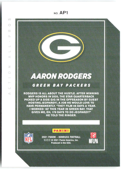 Aaron Rodgers Donruss - Action All-Pros AP1 2021 Green Bay Packers