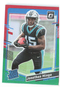 Jonathan Mingo Donruss - Optic Rated Rookie Red & Green Prizm 312 2023 Panthers