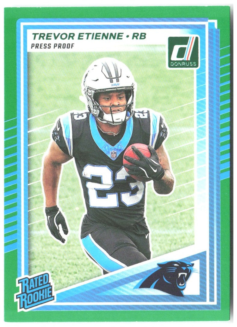Trevor Etienne Donruss - Press Proofs Green 326 2025 Carolina Panthers