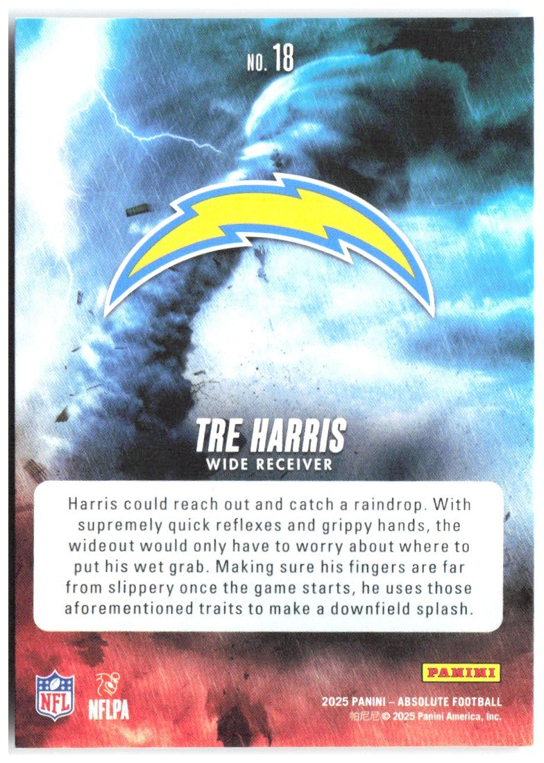 Tre Harris Panini Absolute - By Storm 18 2025 Los Angeles Chargers