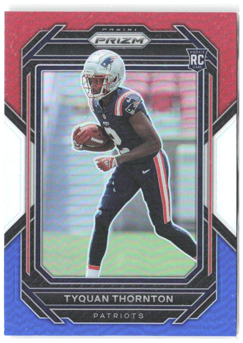 Tyquan Thornton Panini Prizm - Red White and Blue 328 2022 New England Patriots
