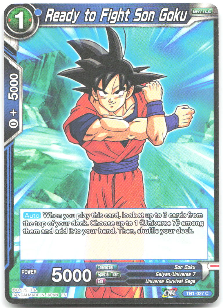 Ready to Fight Son Goku Common Tournament of Power TB1 027 NM