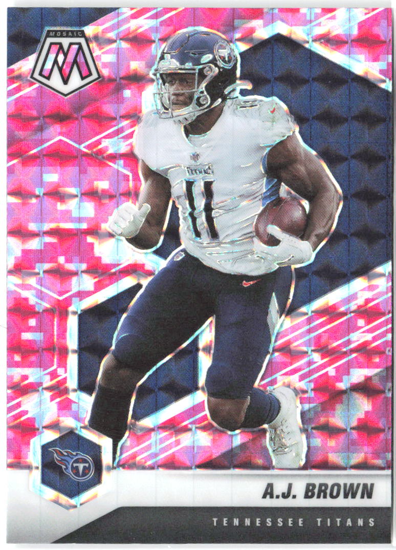 A.J. Brown Panini Mosaic - Prizm Camo Pink 195 2021 Tennessee Titans