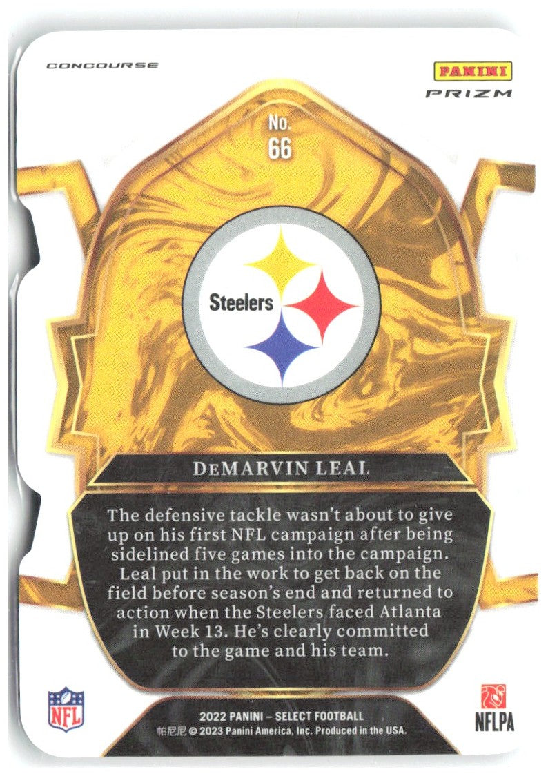 DeMarvin Leal Select - Black and Green Prizm Die Cut 66 2022 Pittsburgh Steelers