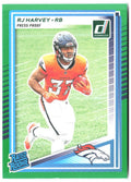 RJ Harvey Donruss - Press Proofs Green 312 2025 Denver Broncos