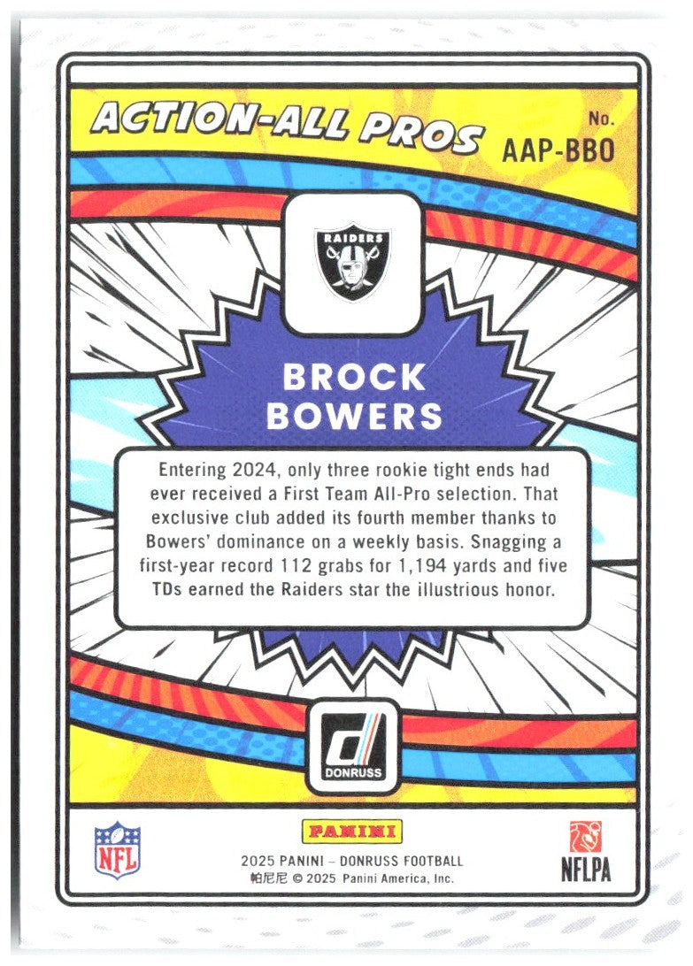 Brock Bowers Donruss - Action-All Pros AAP-BBO 2025 Las Vegas Raiders