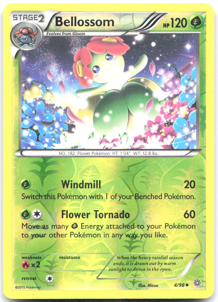 Bellossom Reverse Holo Uncommon XY Ancient Origins 4/98 NM Mizue