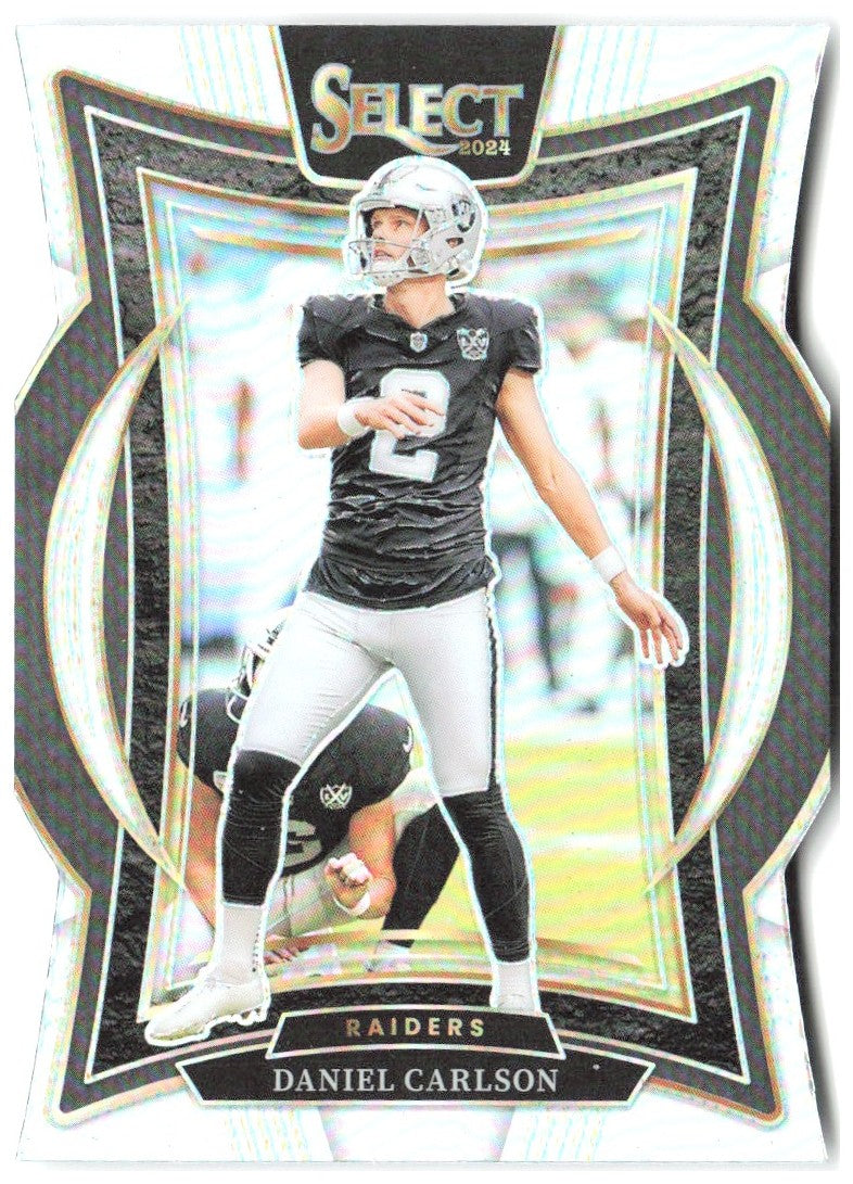 Daniel Carlson Panini Select - Silver Prizm Die Cut 43 2024 Las Vegas Raiders