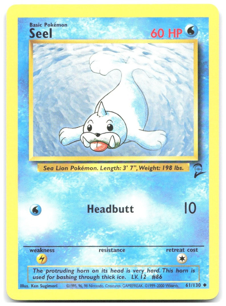 Seel Uncommon Base Set 2 061/130 NM Ken Sugimori