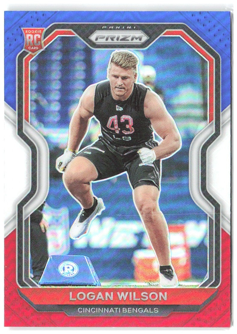 Logan Wilson Panini Prizm - Prizm Red White and Blue 309 2020 Cincinnati Bengals